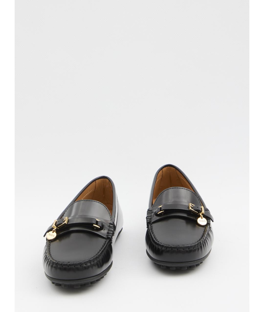 TOD'S Черные кожаные лоферы, фото 5