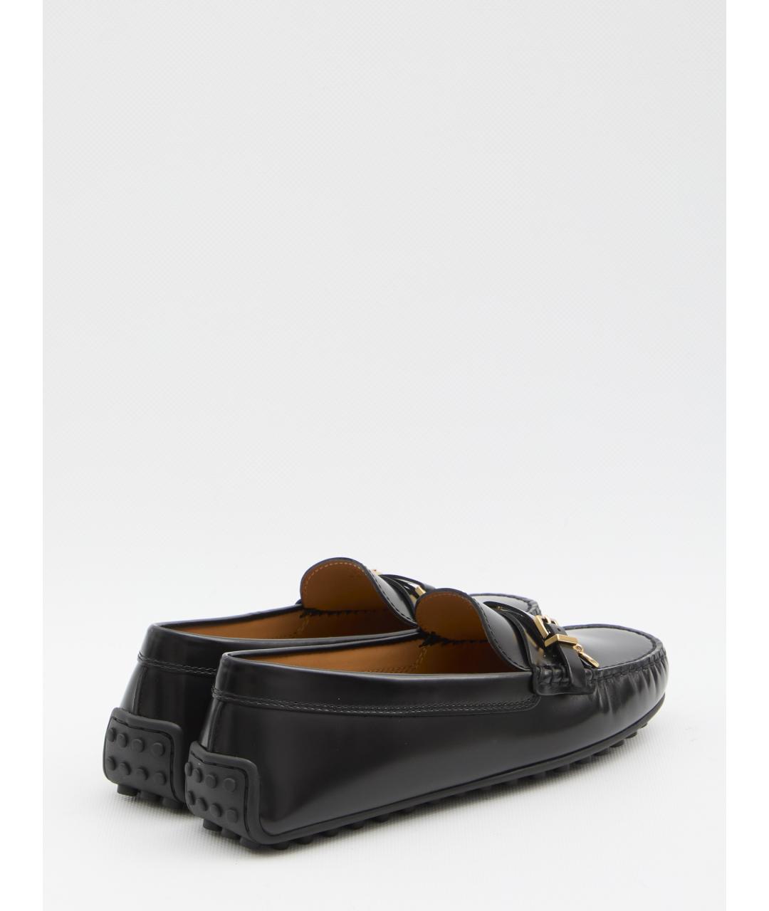 TOD'S Черные кожаные лоферы, фото 3