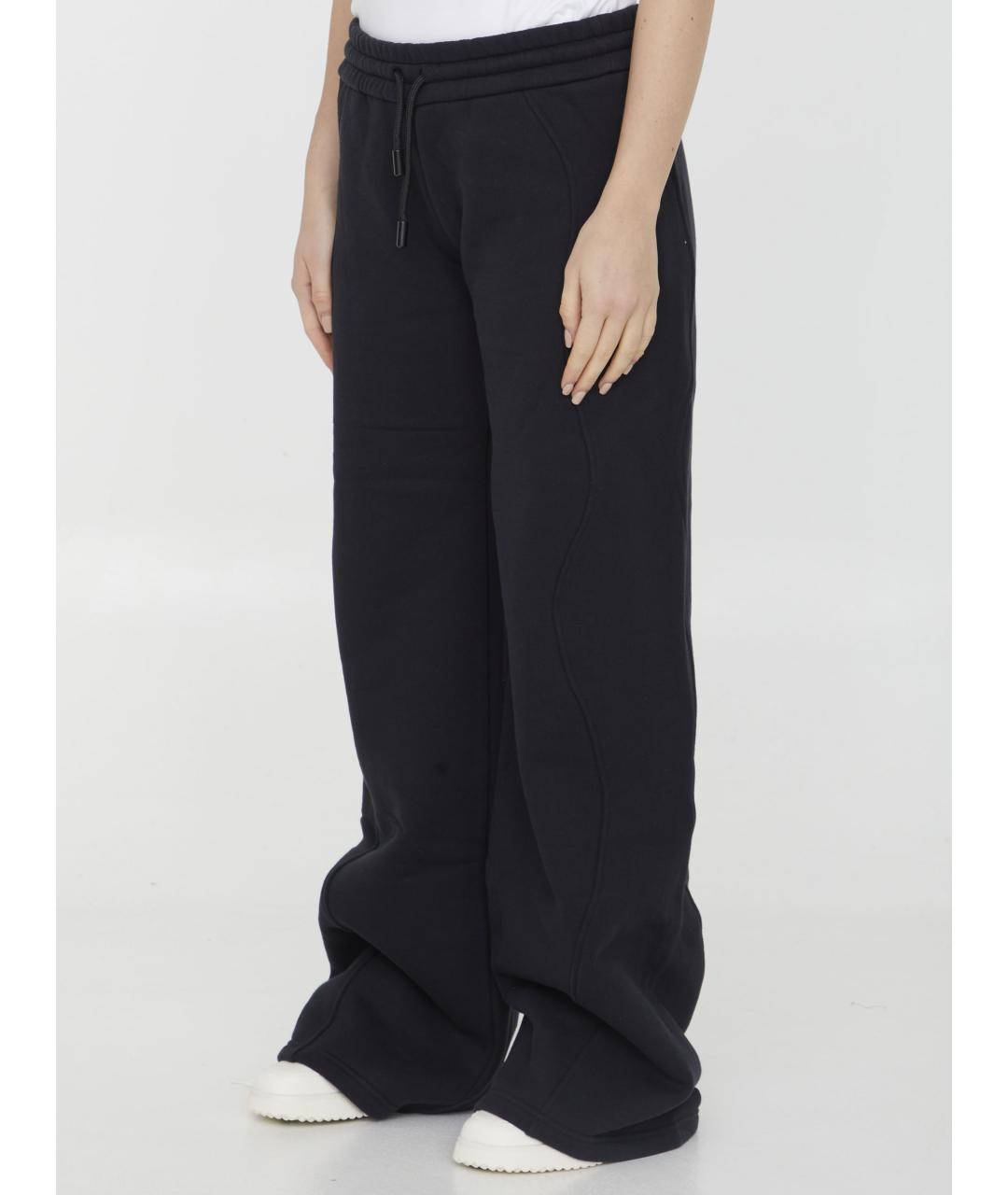 OFF-WHITE Черные хлопковые брюки широкие, фото 3