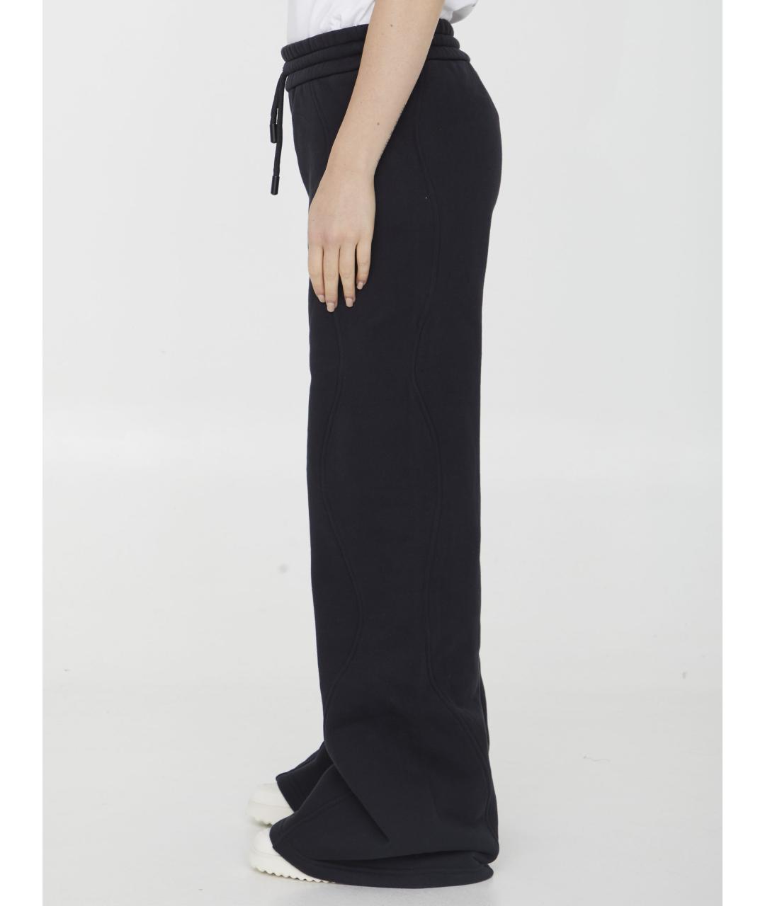 OFF-WHITE Черные хлопковые брюки широкие, фото 4