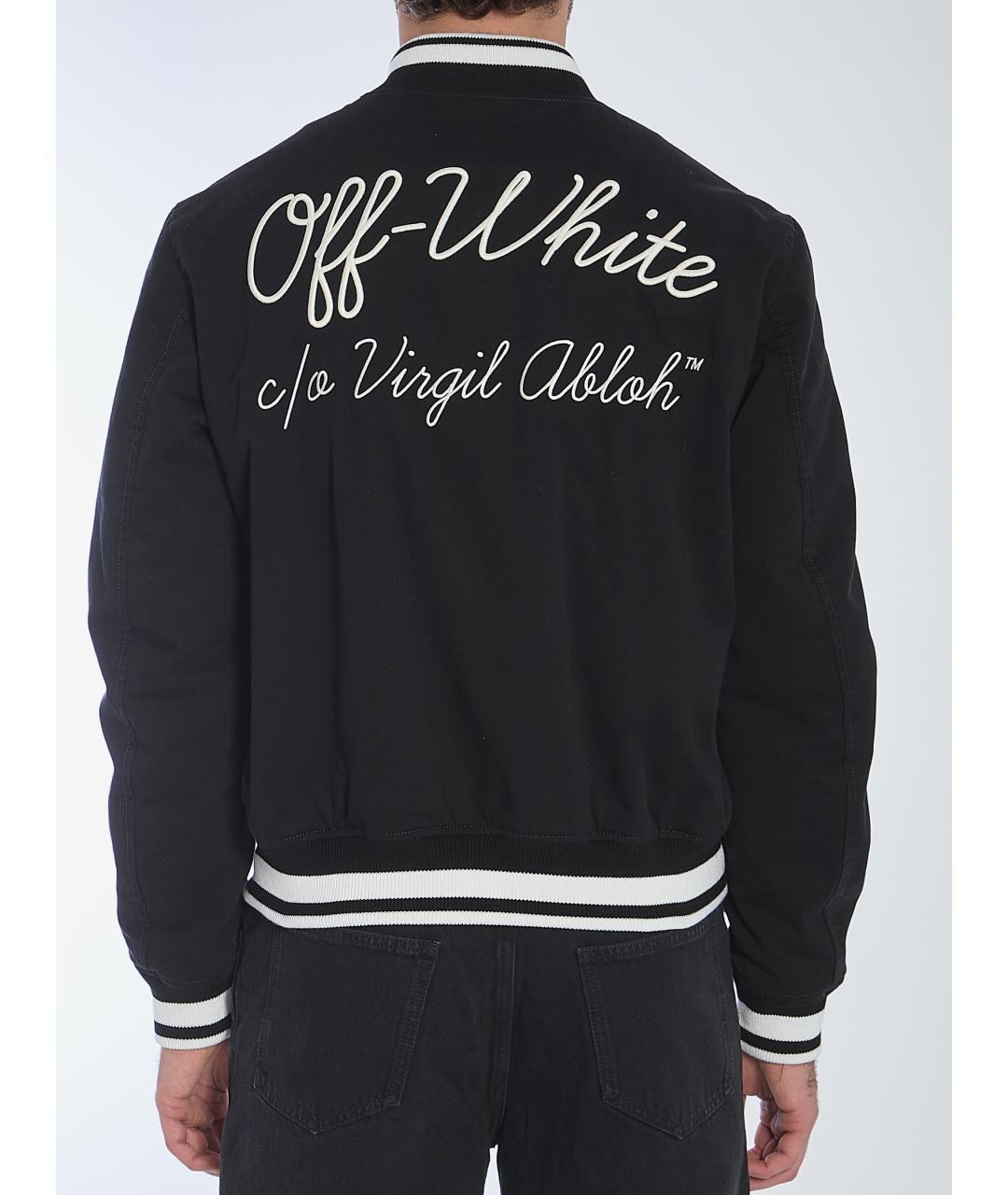 OFF-WHITE Черная хлопковая куртка, фото 5