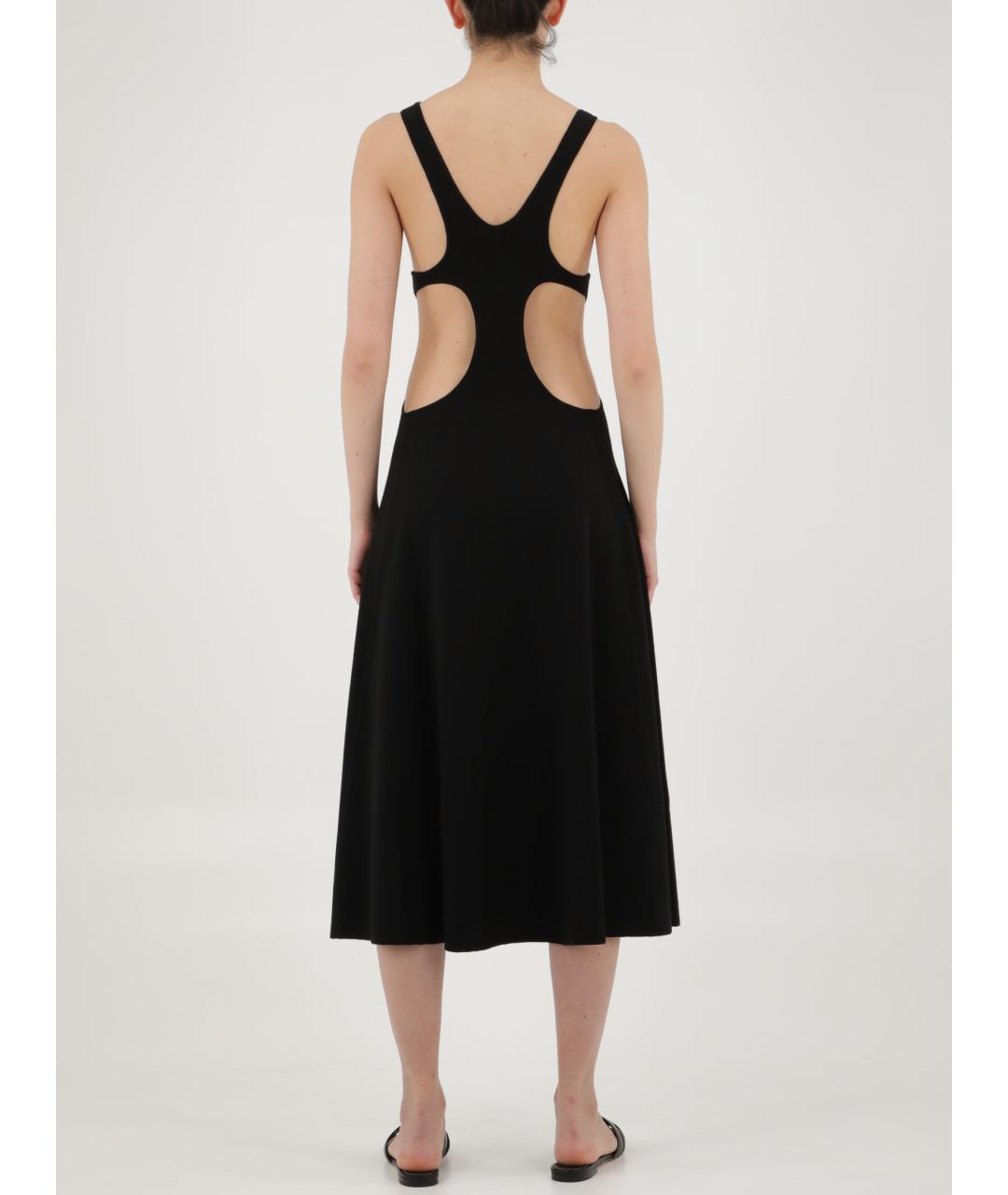SAINT LAURENT Черное шерстяное повседневное платье, фото 5