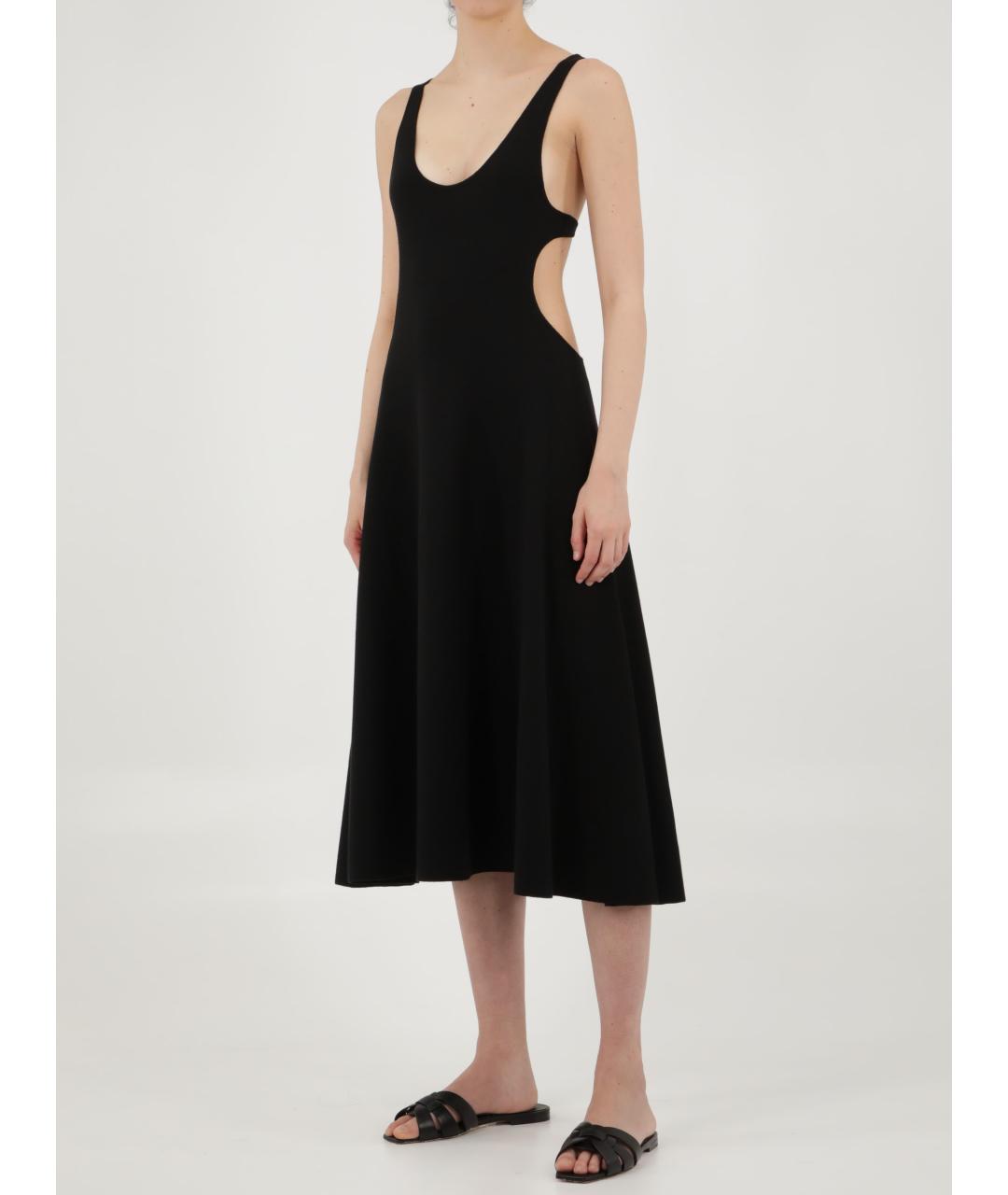 SAINT LAURENT Черное шерстяное повседневное платье, фото 3