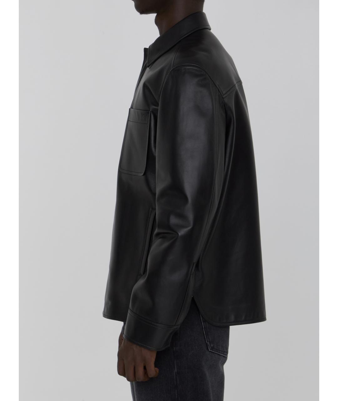 LOEWE Черная кожаная куртка, фото 4