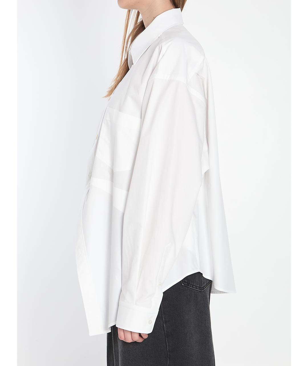 BALENCIAGA Белая хлопковая рубашка, фото 4