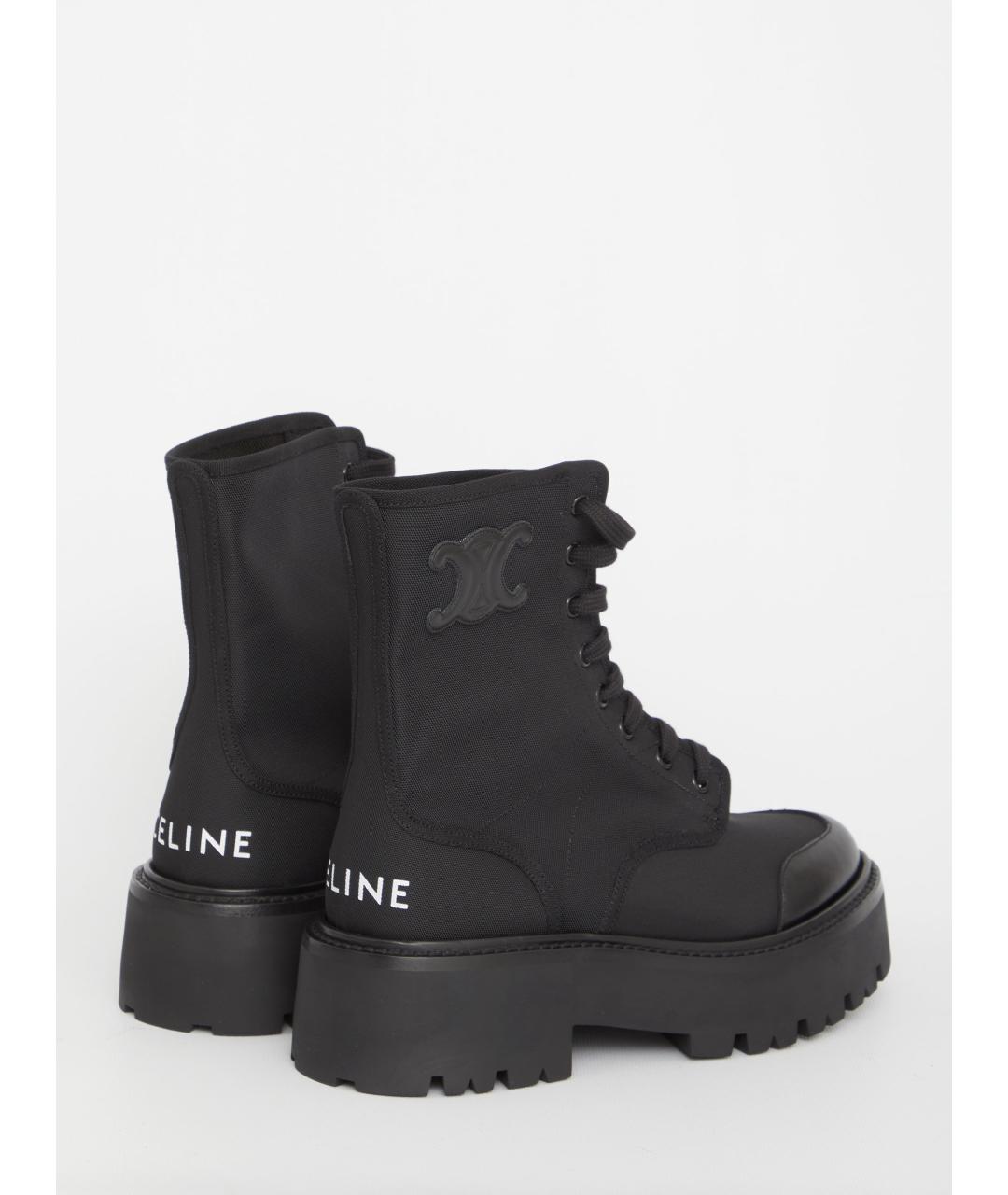 CELINE Черные текстильные ботинки, фото 3