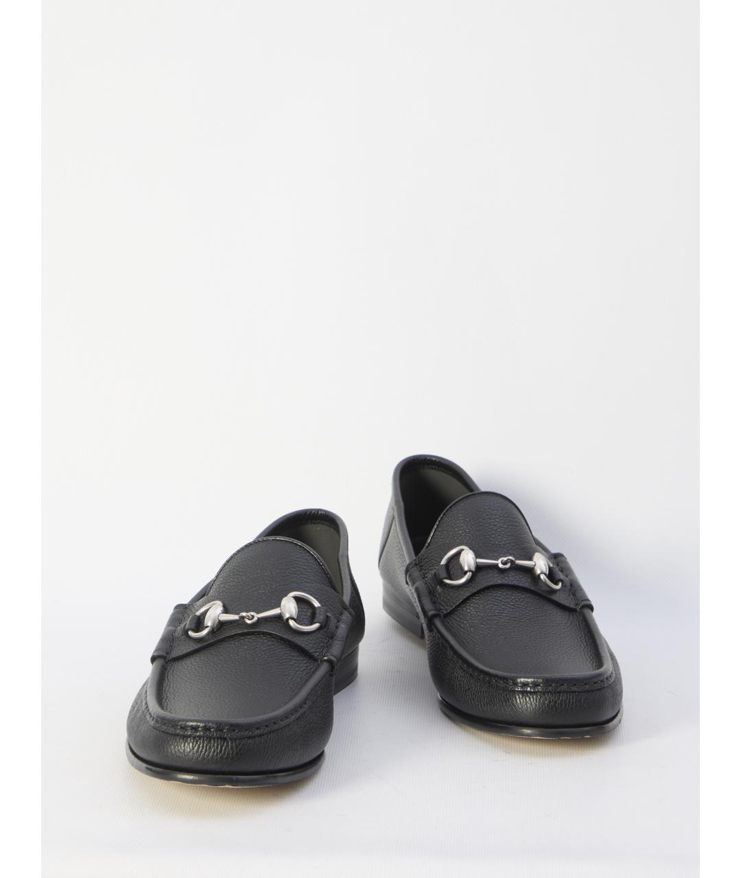GUCCI Черные кожаные лоферы, фото 5