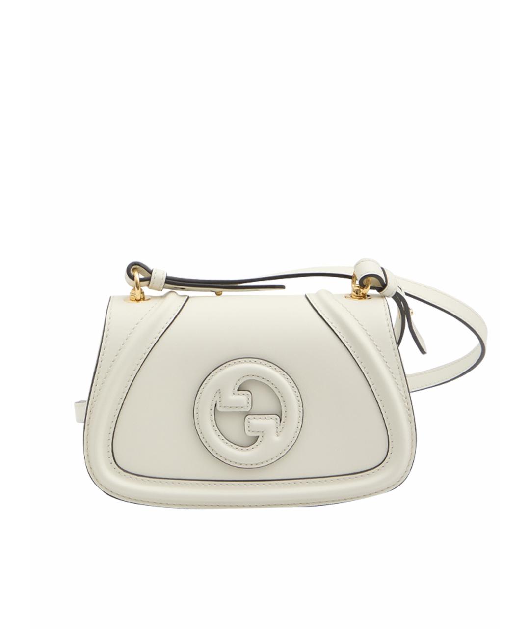 GUCCI Белая кожаная сумка через плечо, фото 1