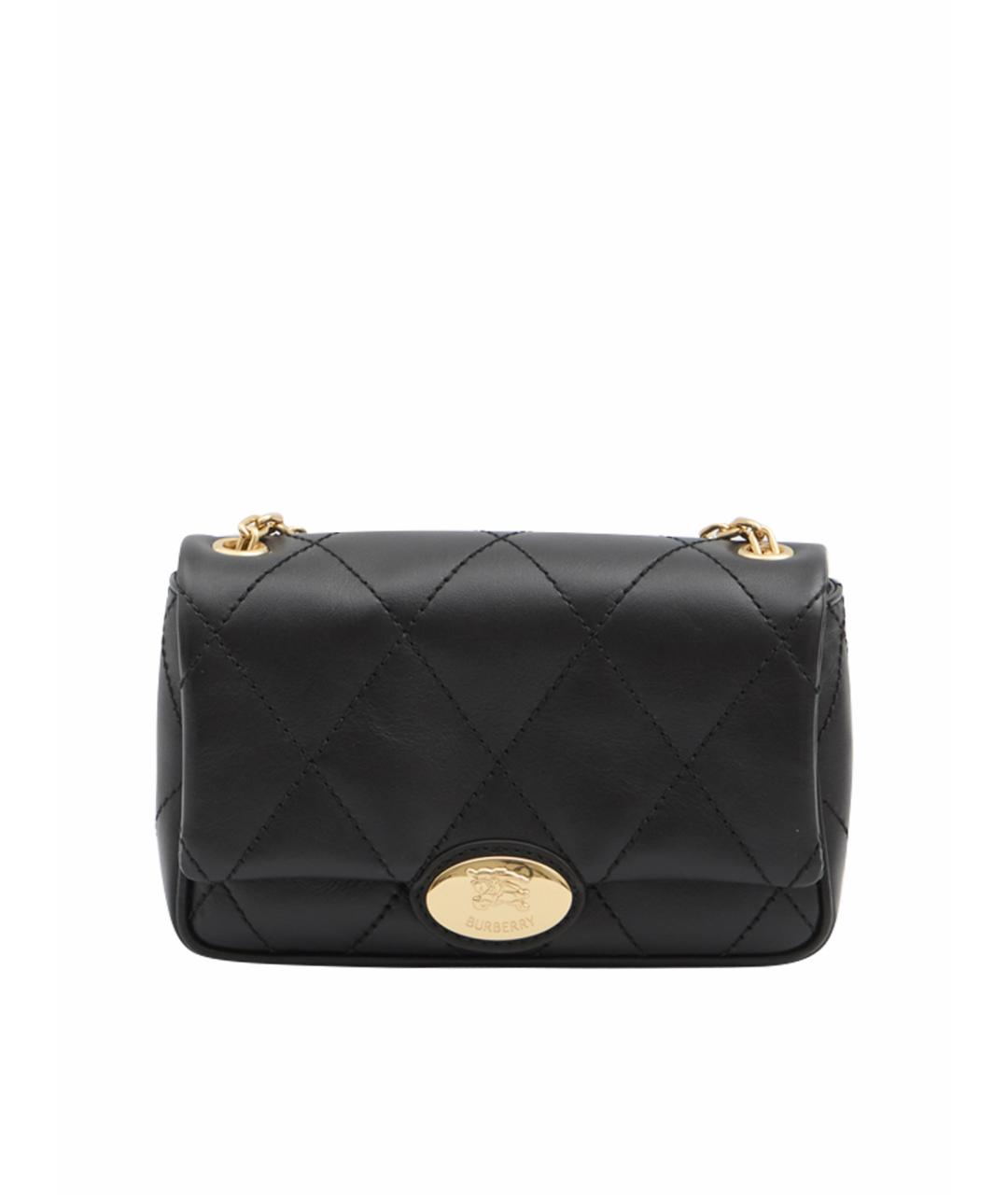 BURBERRY Черная кожаная сумка через плечо, фото 1