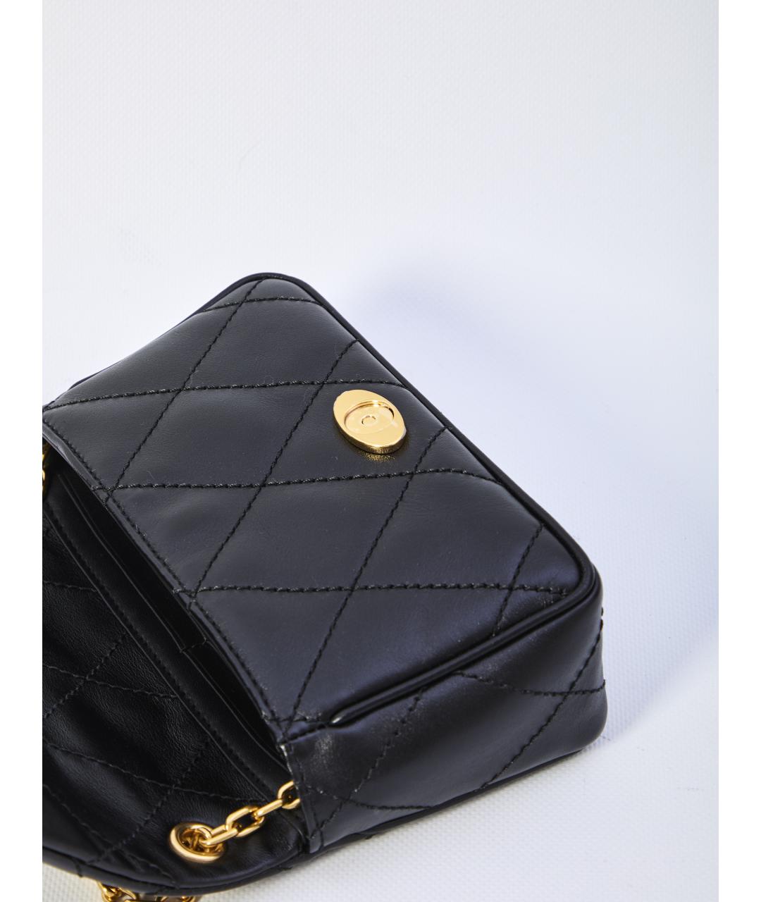 BURBERRY Черная кожаная сумка через плечо, фото 4