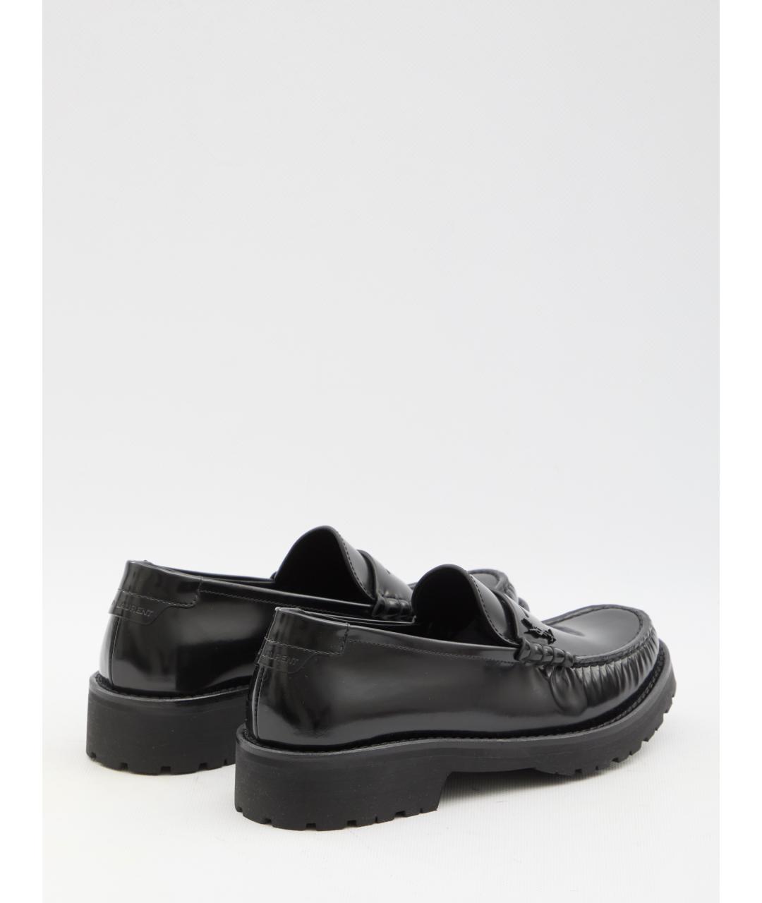 SAINT LAURENT Черные кожаные лоферы, фото 3