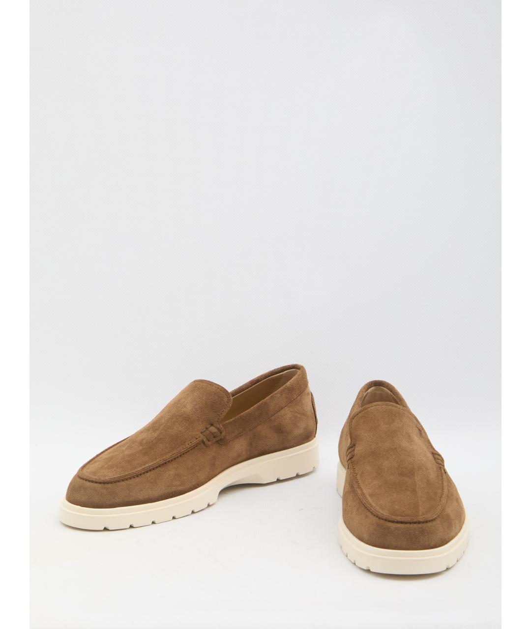 TOD'S Коричневые замшевые лоферы, фото 5