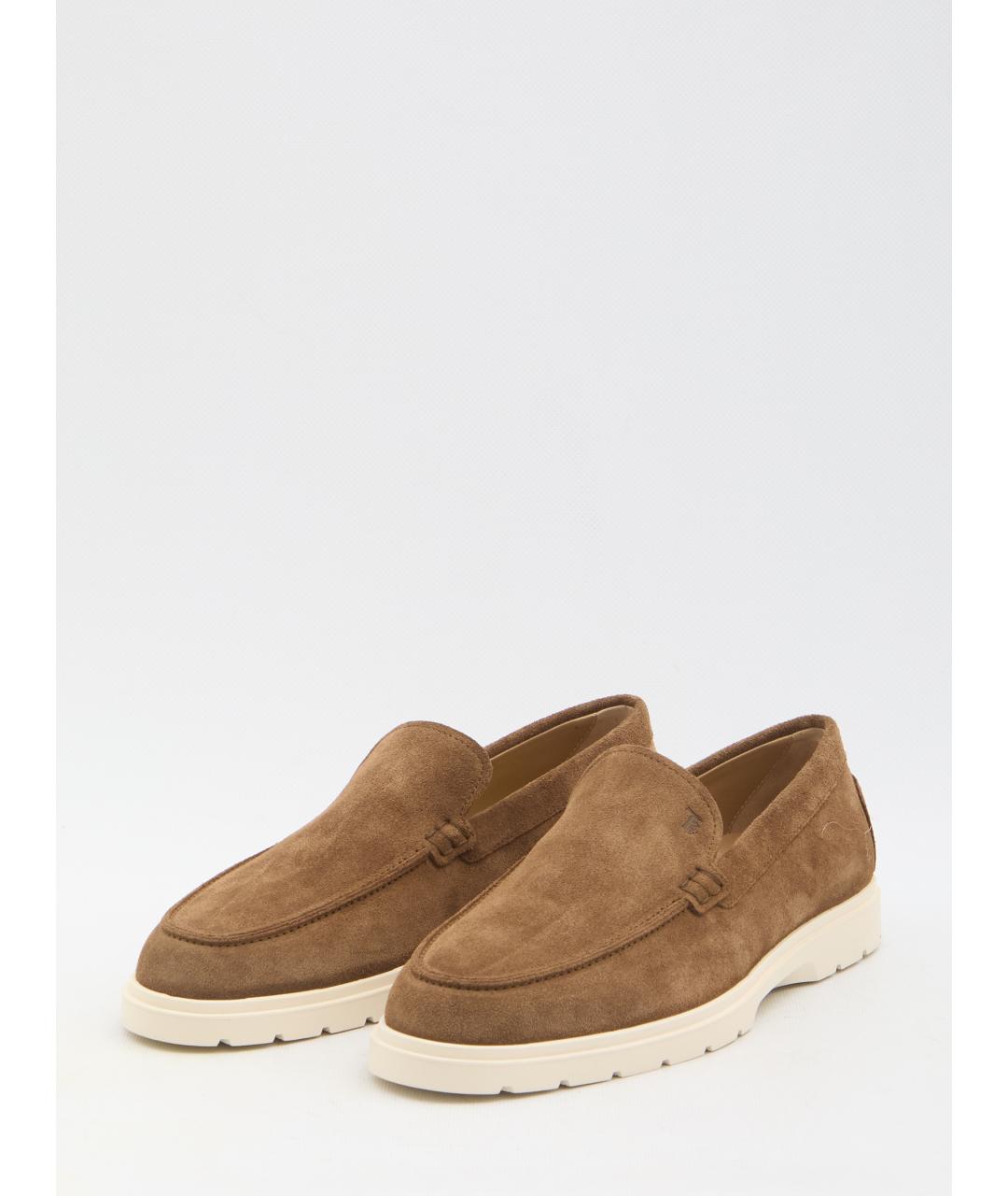 TOD'S Коричневые замшевые лоферы, фото 2