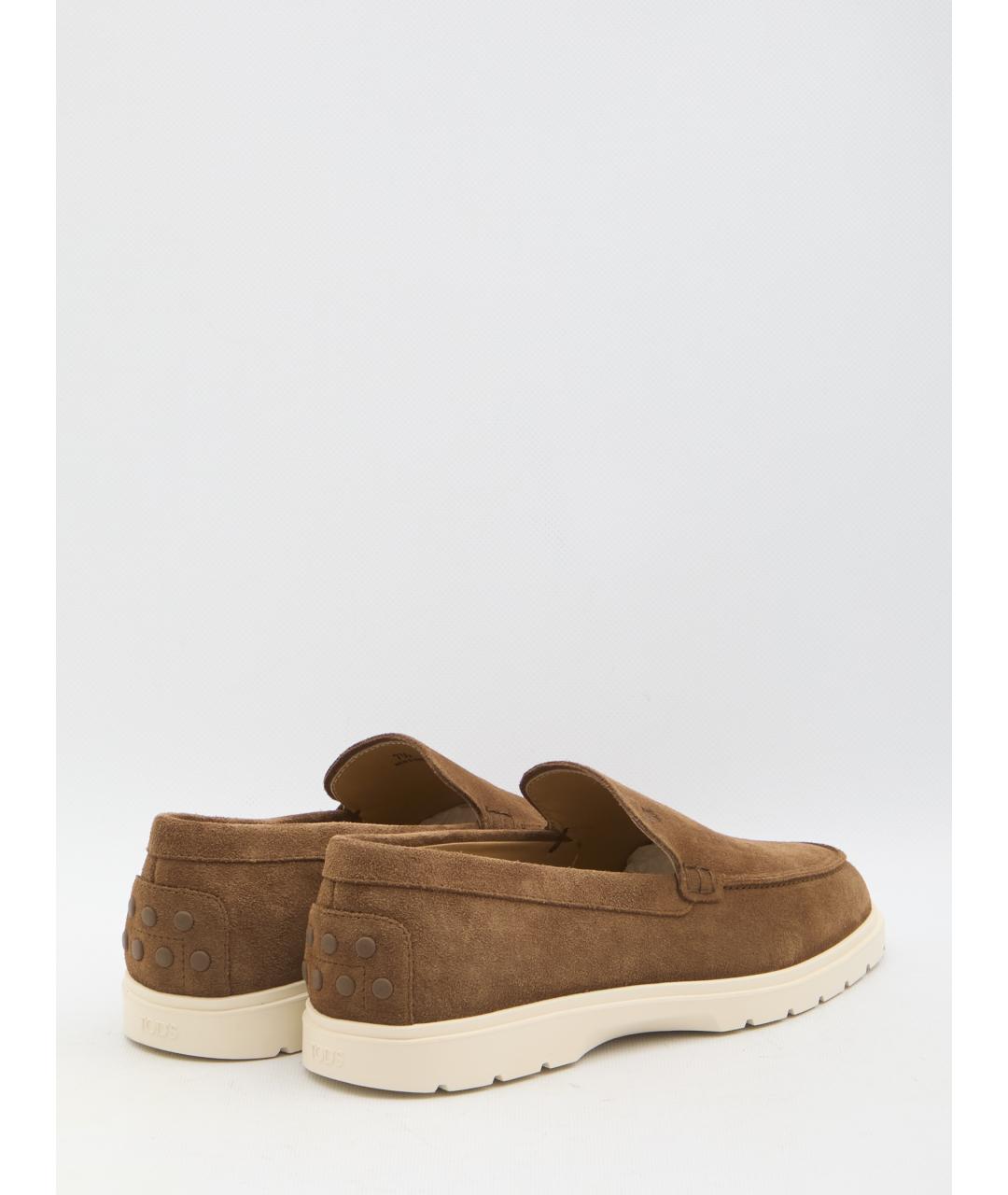 TOD'S Коричневые замшевые лоферы, фото 3