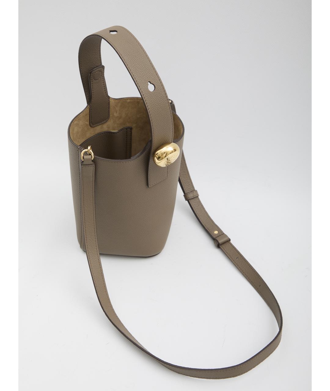 LOEWE Коричневая кожаная сумка через плечо, фото 4