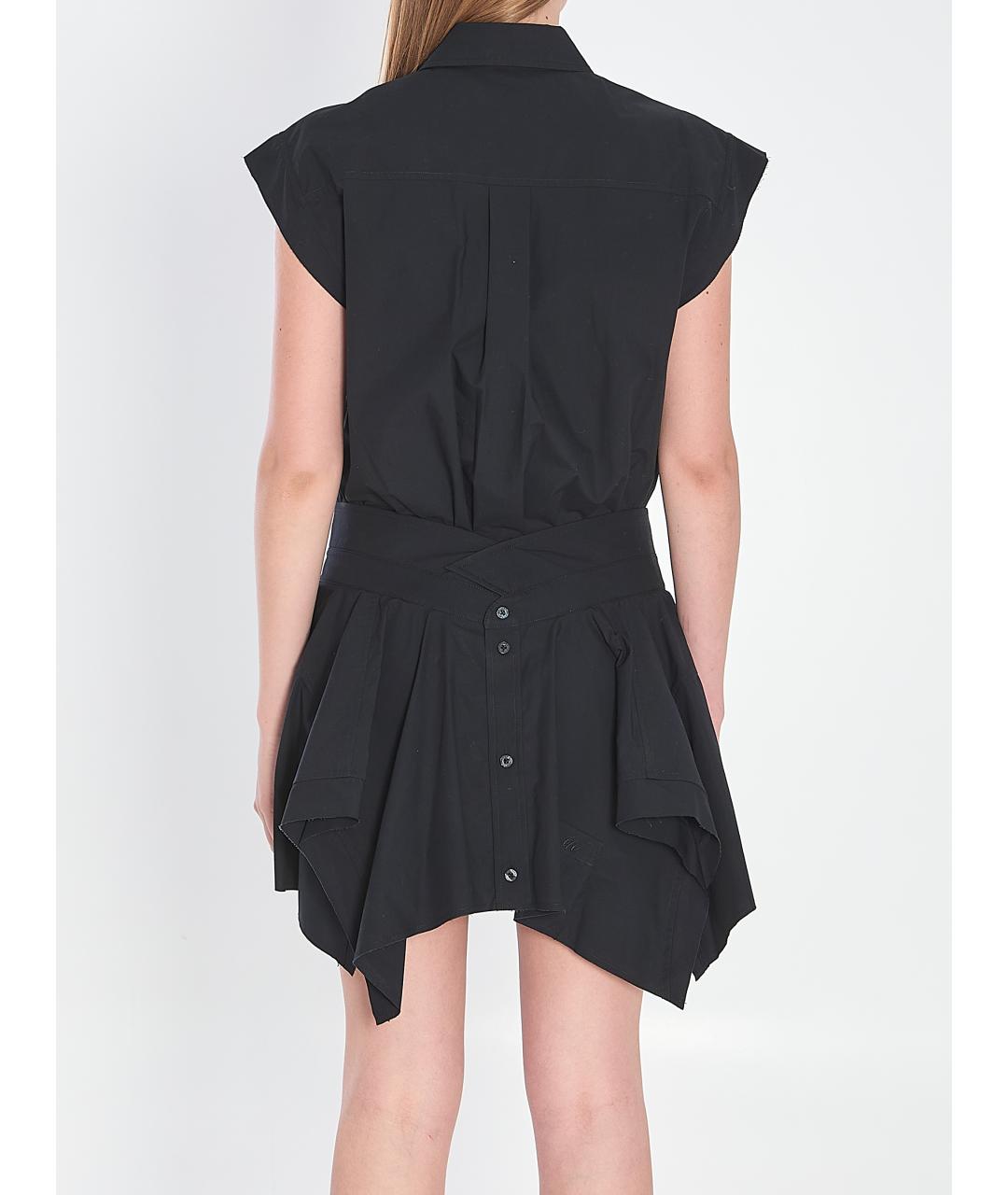 ALEXANDER WANG Черное хлопковое повседневное платье, фото 5