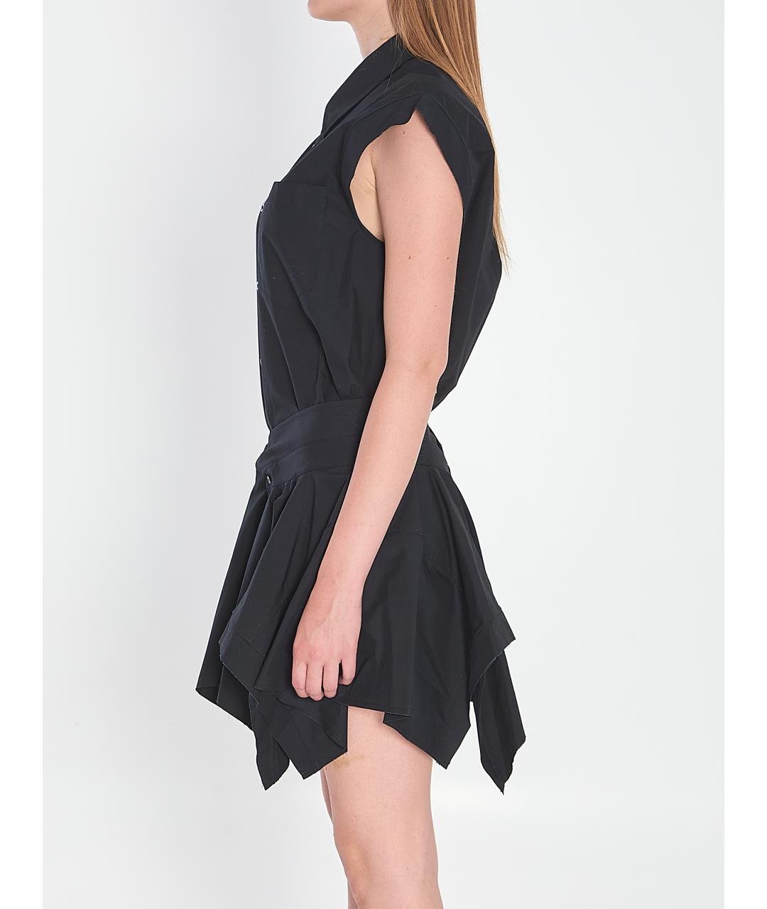 ALEXANDER WANG Черное хлопковое повседневное платье, фото 4