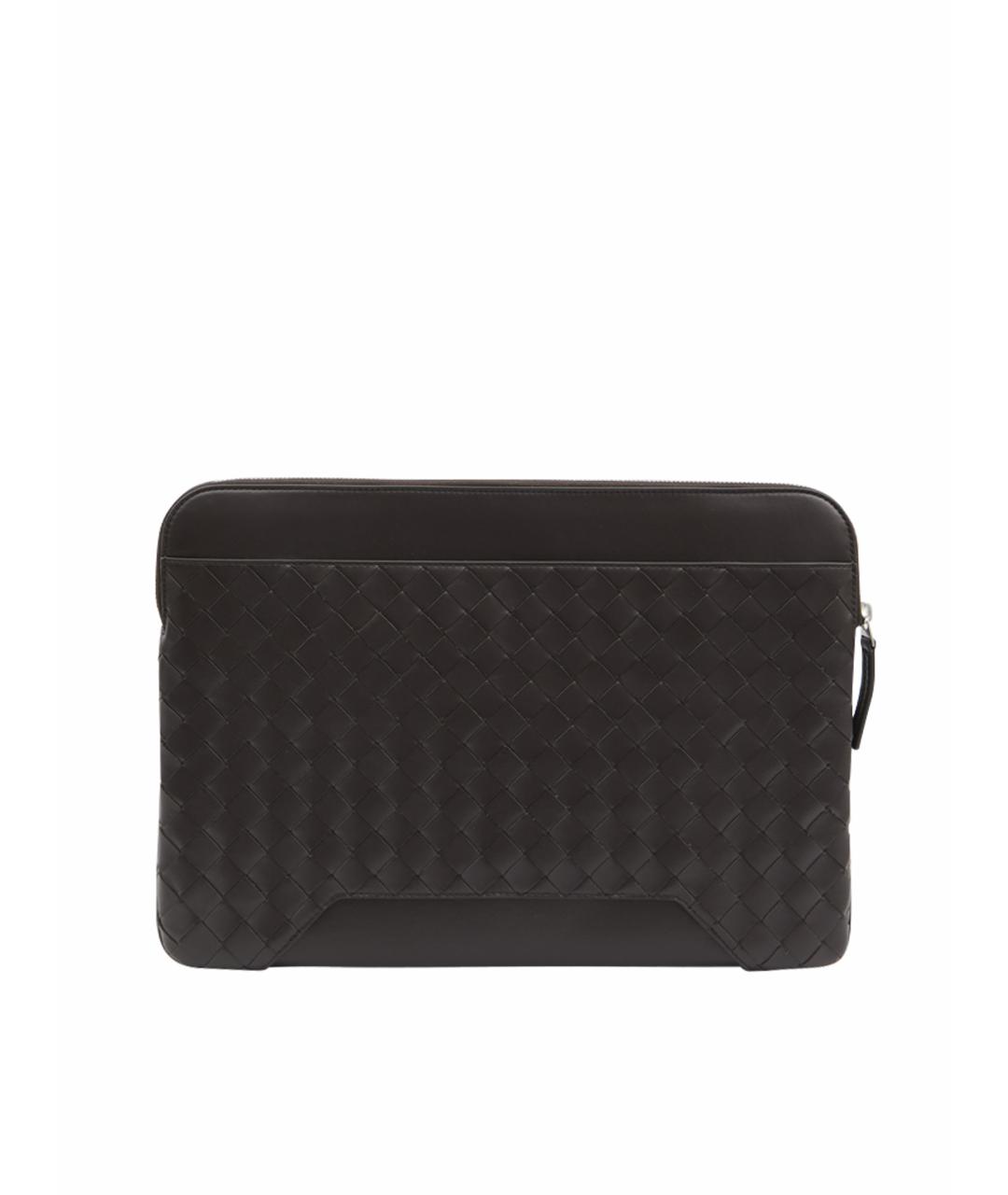 BOTTEGA VENETA Черная кожаная папка для документов, фото 1