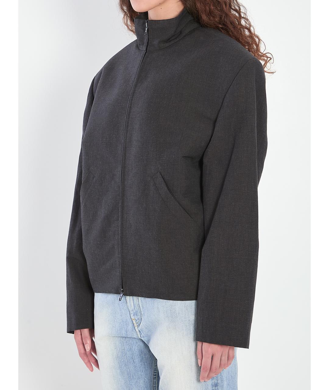 BALENCIAGA Серая льняная куртка, фото 3