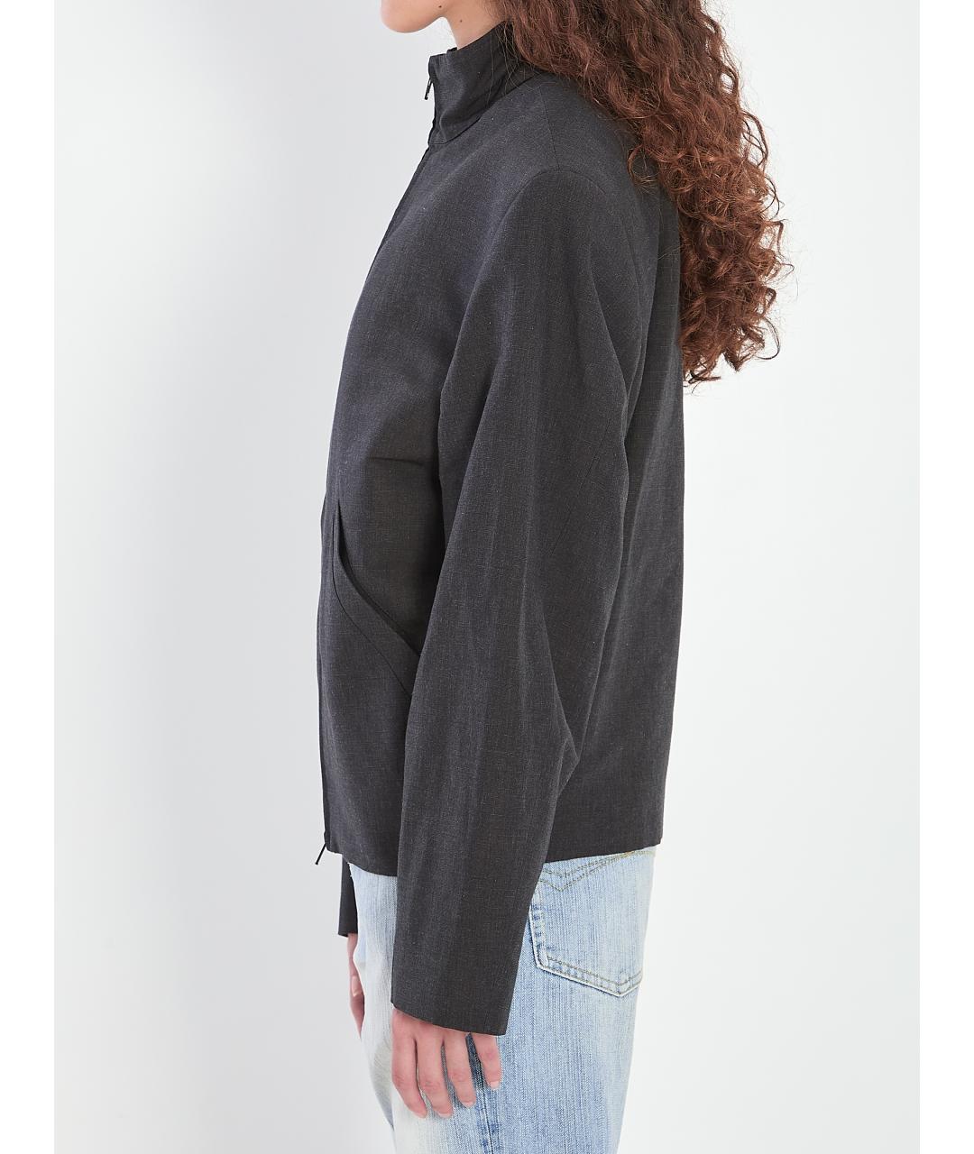 BALENCIAGA Серая льняная куртка, фото 4