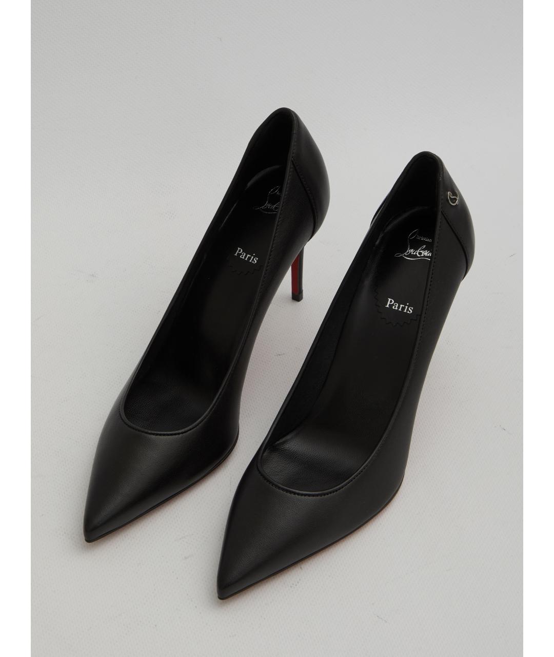 CHRISTIAN LOUBOUTIN Черные кожаные туфли, фото 5