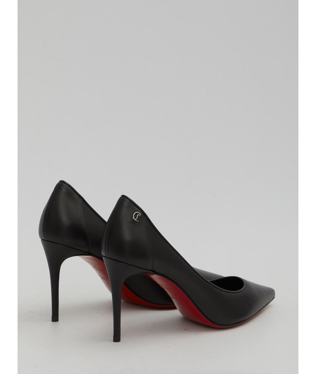 CHRISTIAN LOUBOUTIN Черные кожаные туфли, фото 3