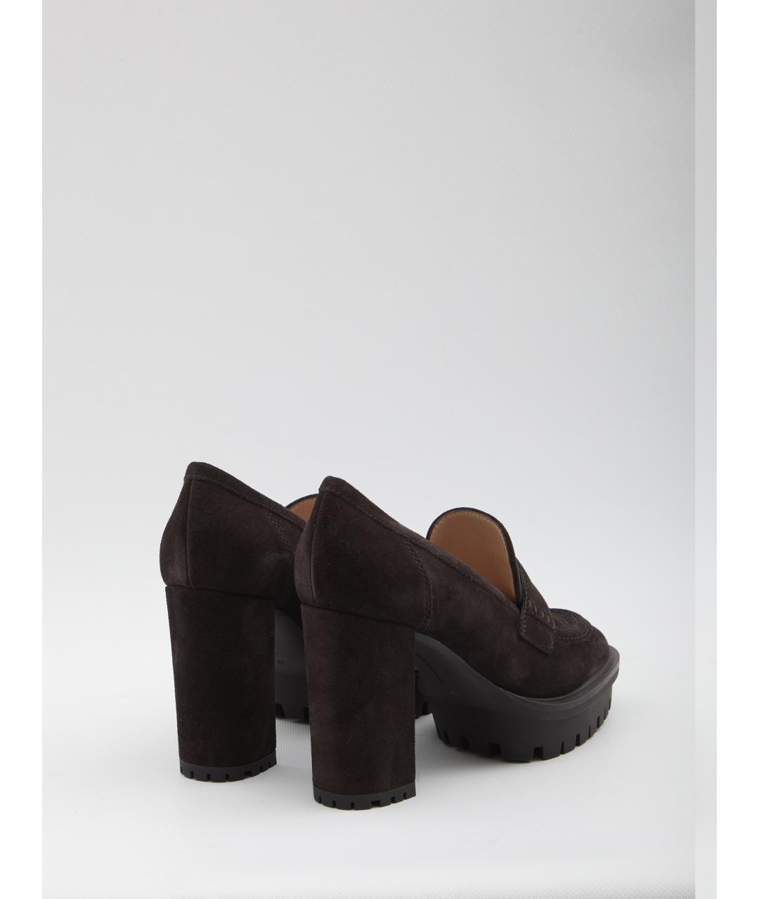 GIANVITO ROSSI Коричневые замшевые туфли, фото 3