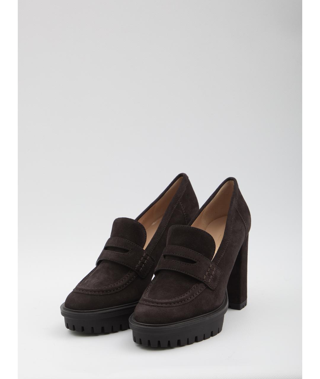 GIANVITO ROSSI Коричневые замшевые туфли, фото 2