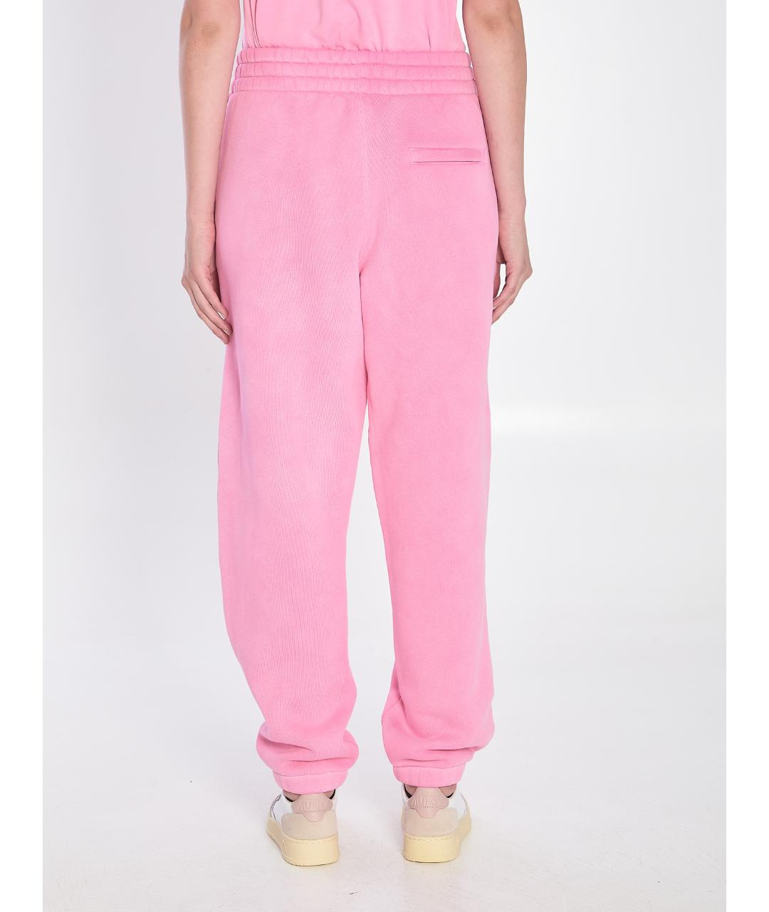 ALEXANDER WANG Розовые хлопковые прямые брюки, фото 4