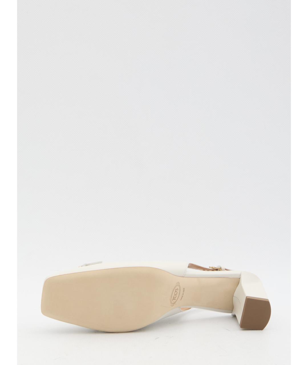 TOD'S Белые кожаные туфли, фото 4