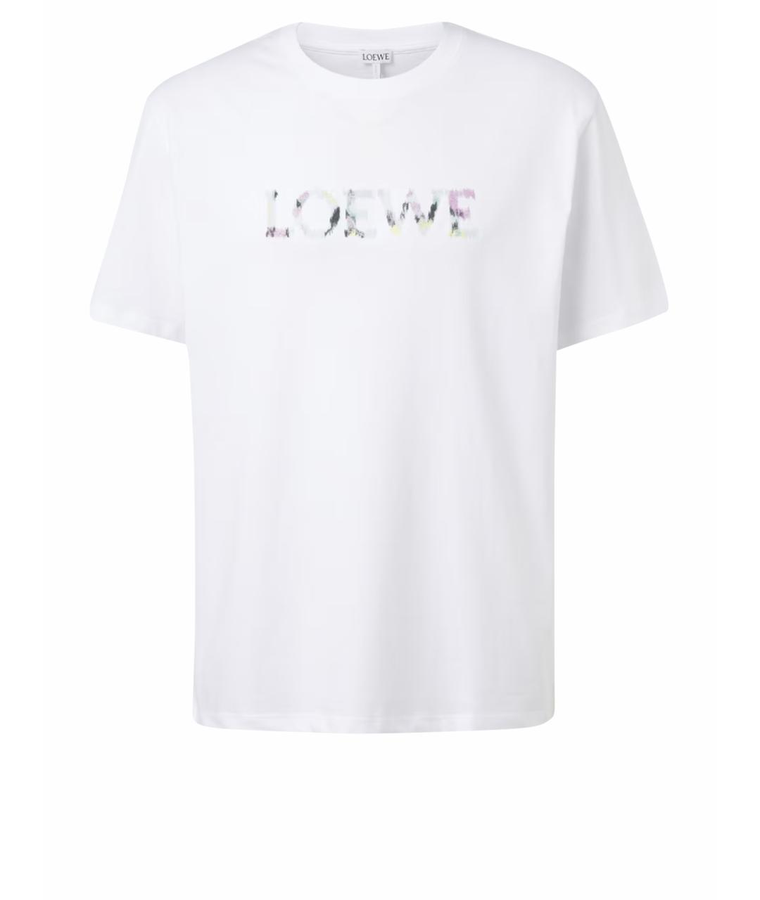 LOEWE Белая хлопковая футболка, фото 1