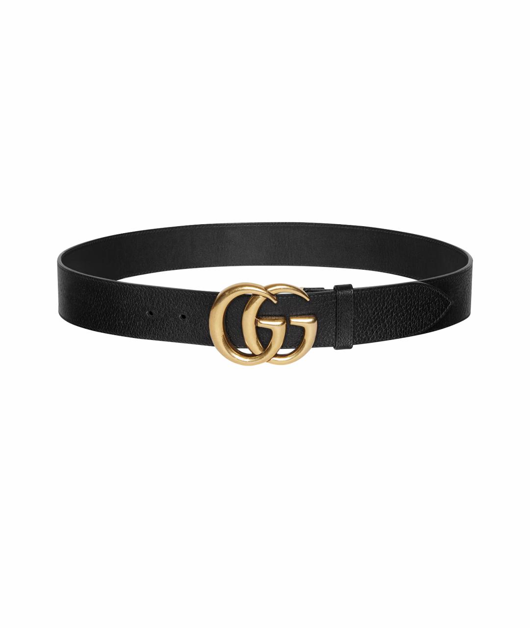 GUCCI Черный кожаный ремень, фото 1