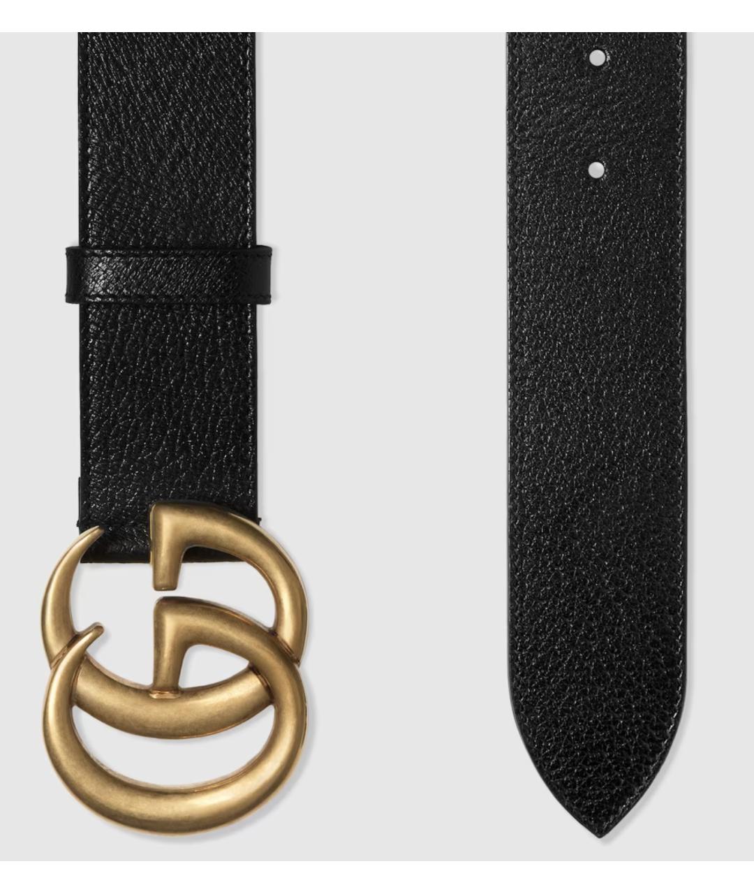 GUCCI Черный кожаный ремень, фото 2