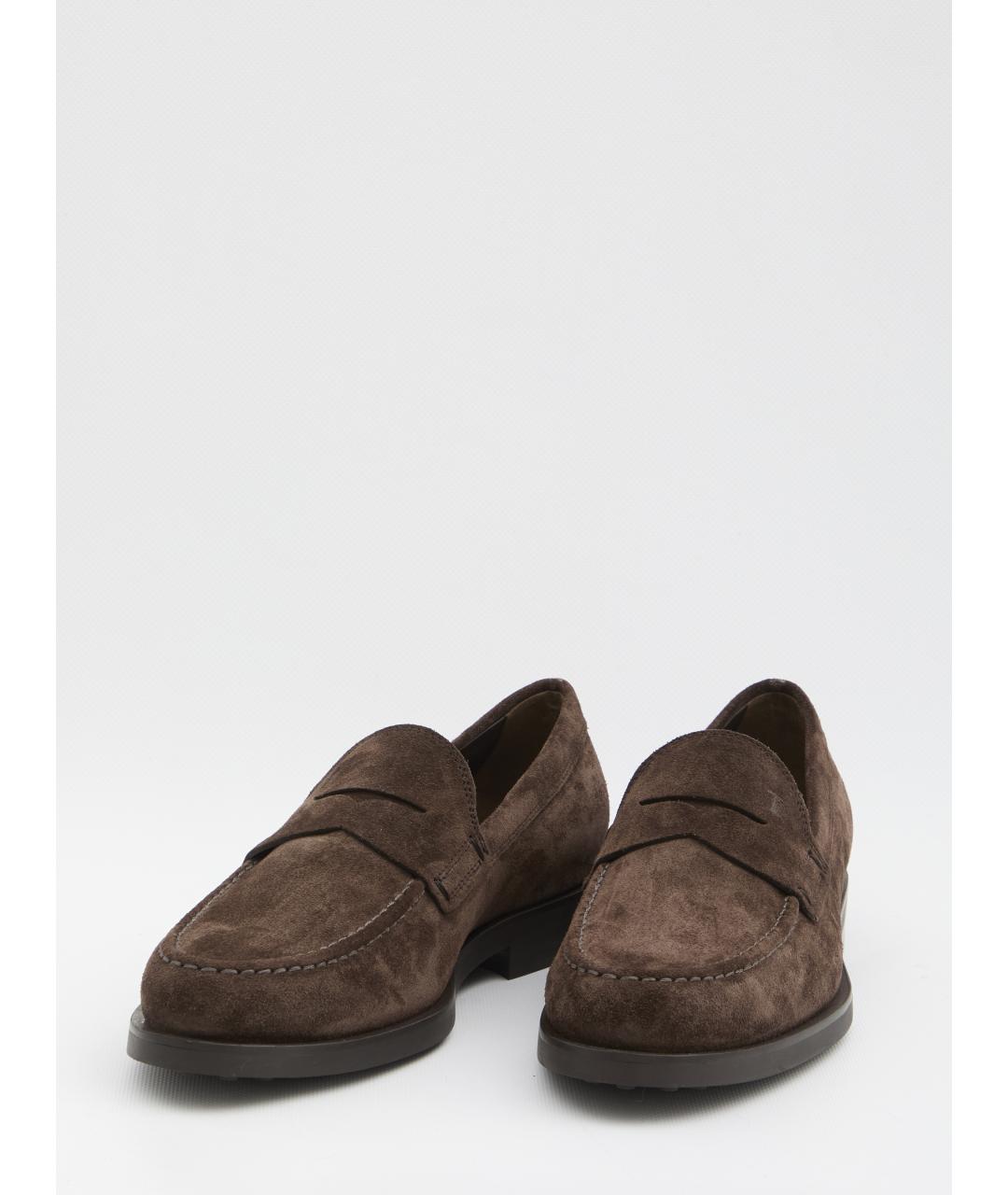 TOD'S Коричневые замшевые лоферы, фото 2