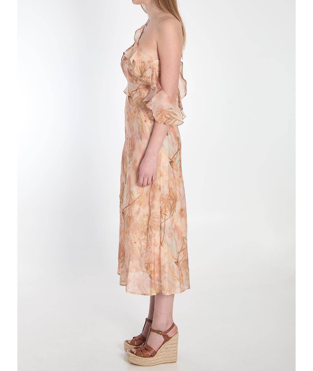 ZIMMERMANN Розовое хлопковое платье, фото 4