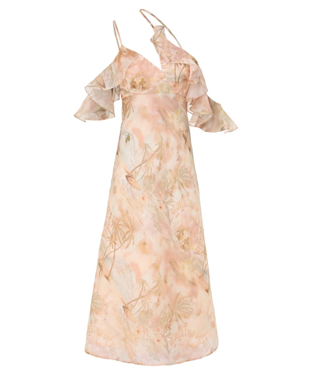 ZIMMERMANN Розовое хлопковое платье, фото 1