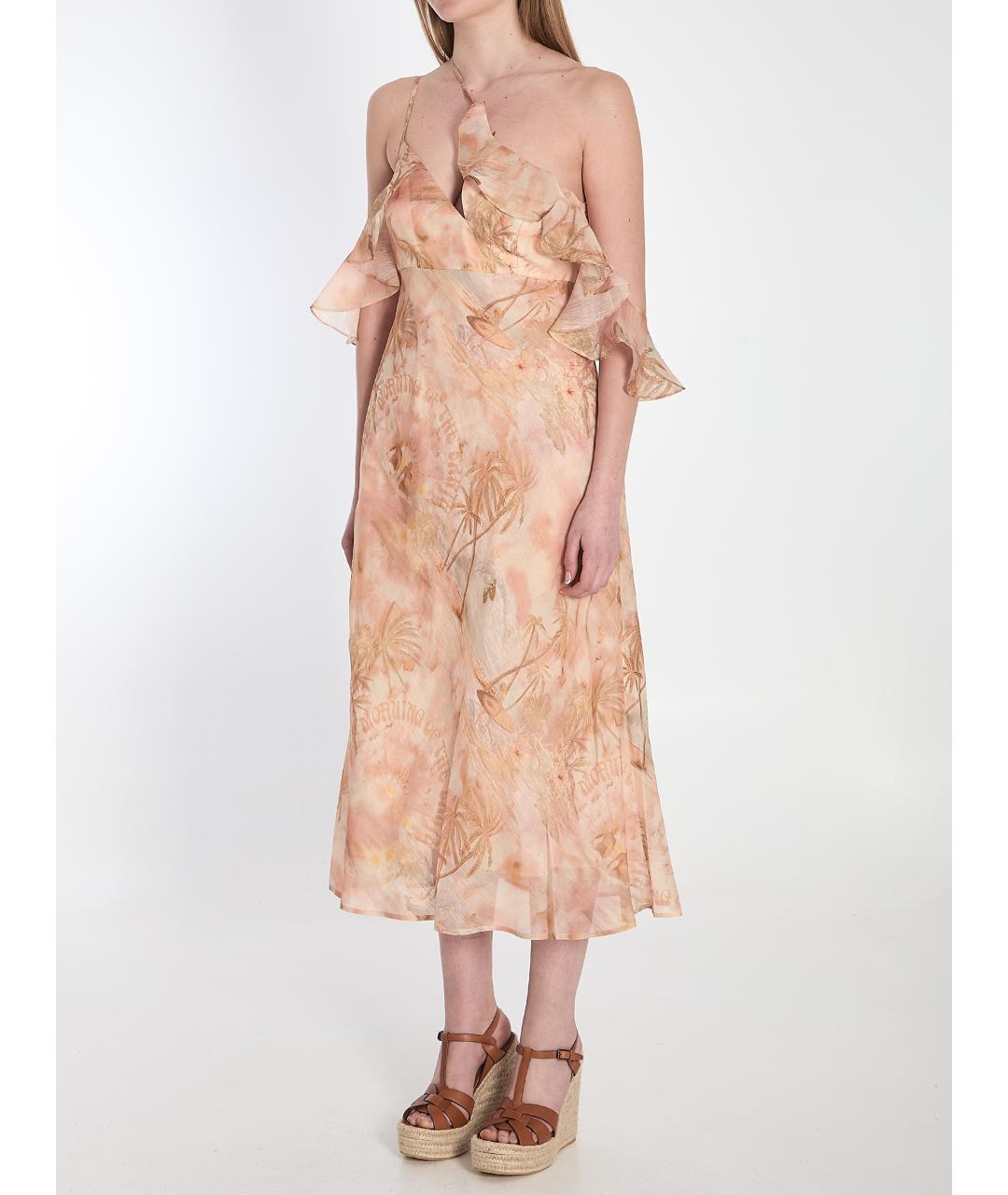 ZIMMERMANN Розовое хлопковое платье, фото 3