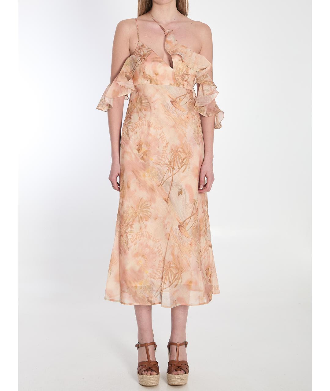 ZIMMERMANN Розовое хлопковое платье, фото 2