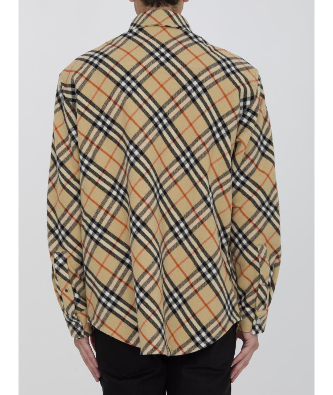 BURBERRY Бежевая шерстяная куртка, фото 4