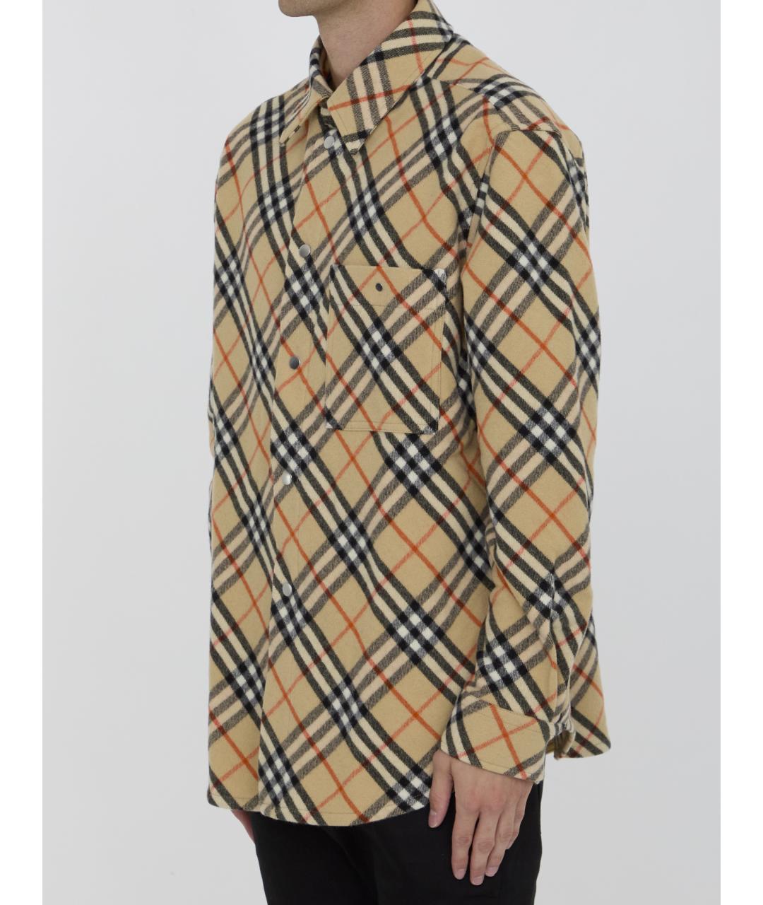 BURBERRY Бежевая шерстяная куртка, фото 2