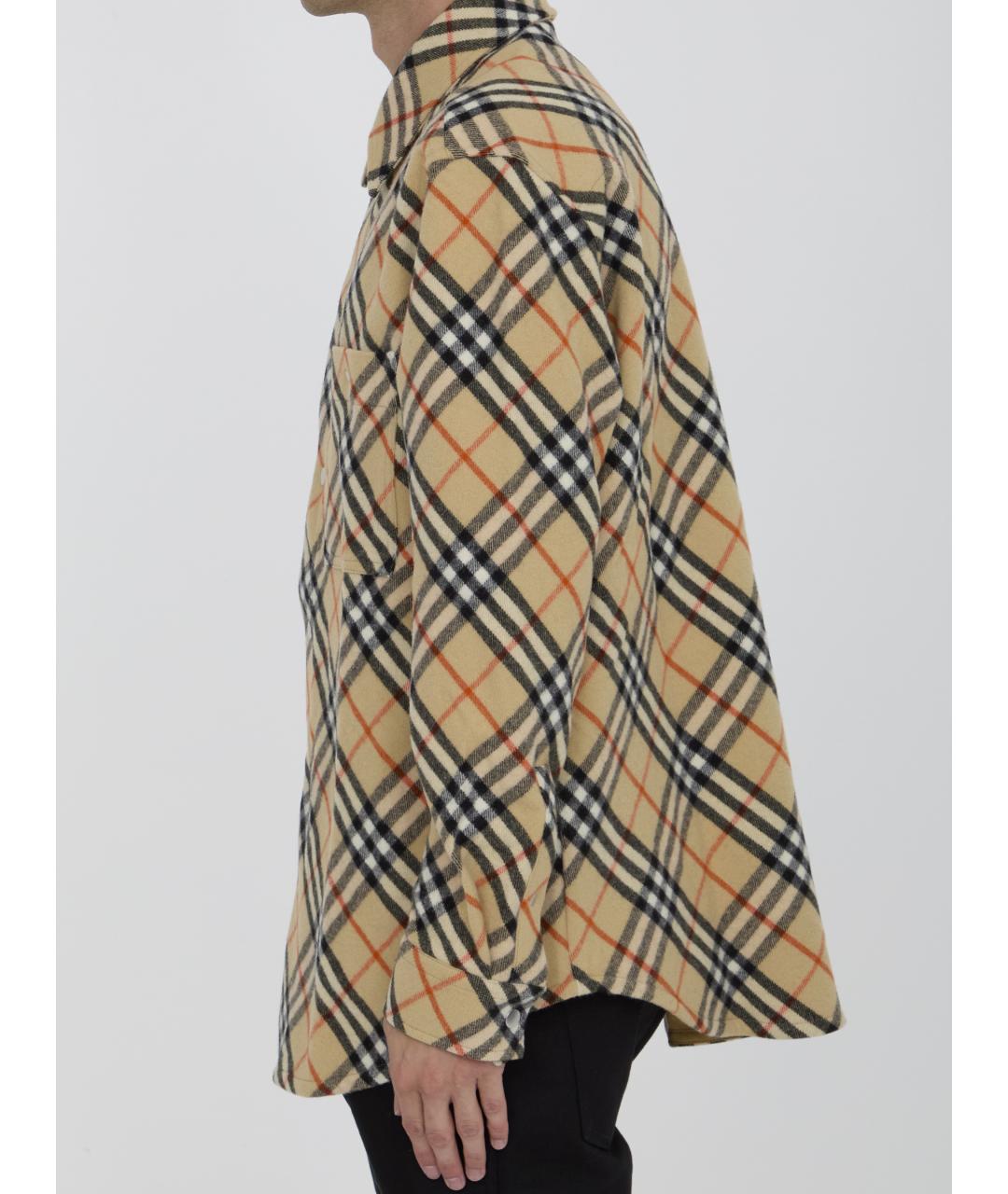 BURBERRY Бежевая шерстяная куртка, фото 3