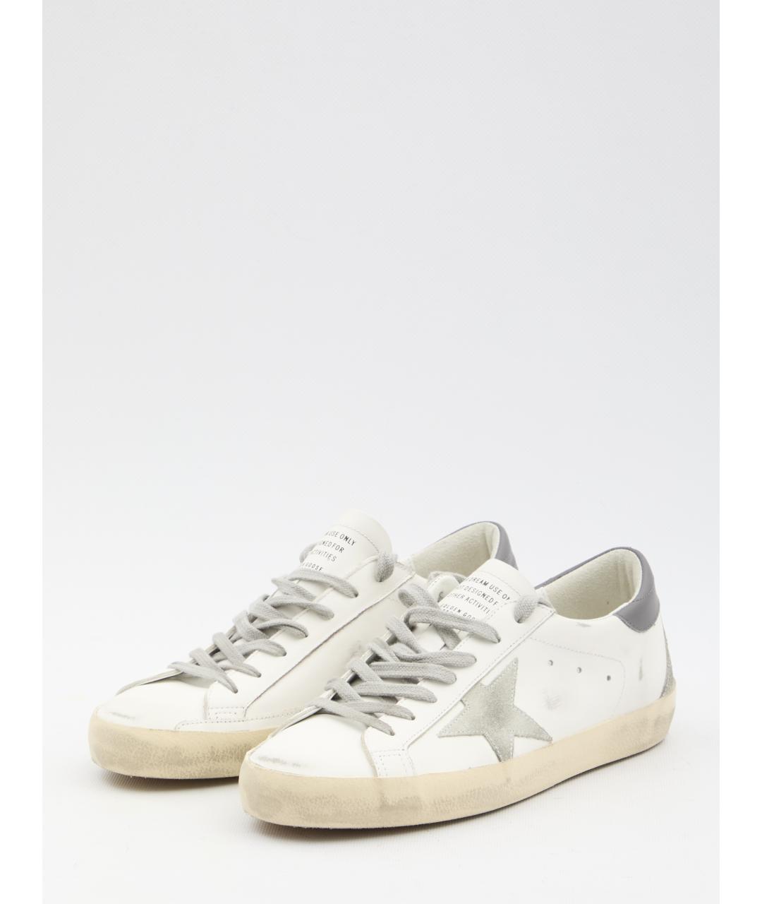 GOLDEN GOOSE DELUXE BRAND Белые кожаные низкие кроссовки / кеды, фото 2