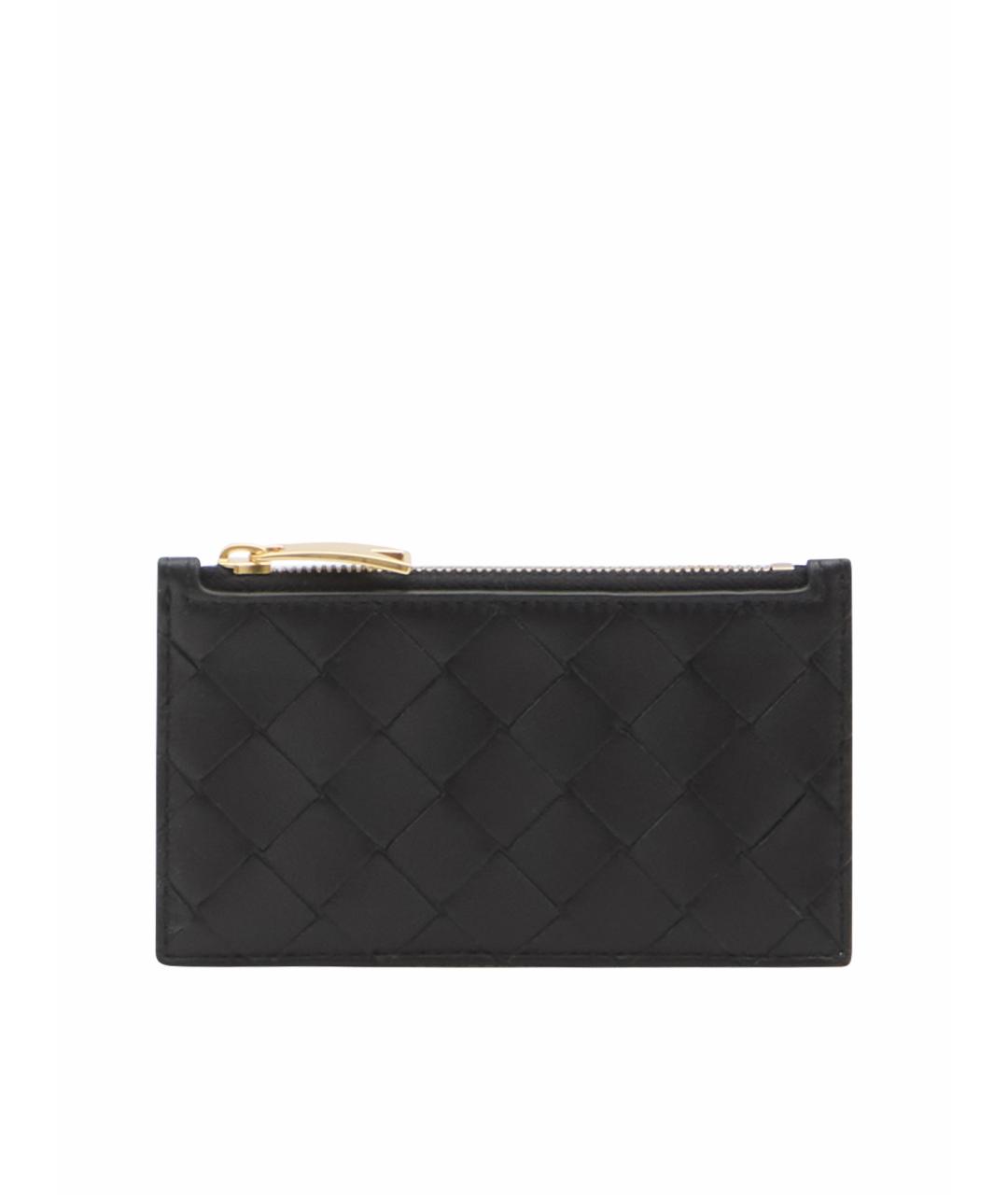 BOTTEGA VENETA Черный кожаный кошелек, фото 1