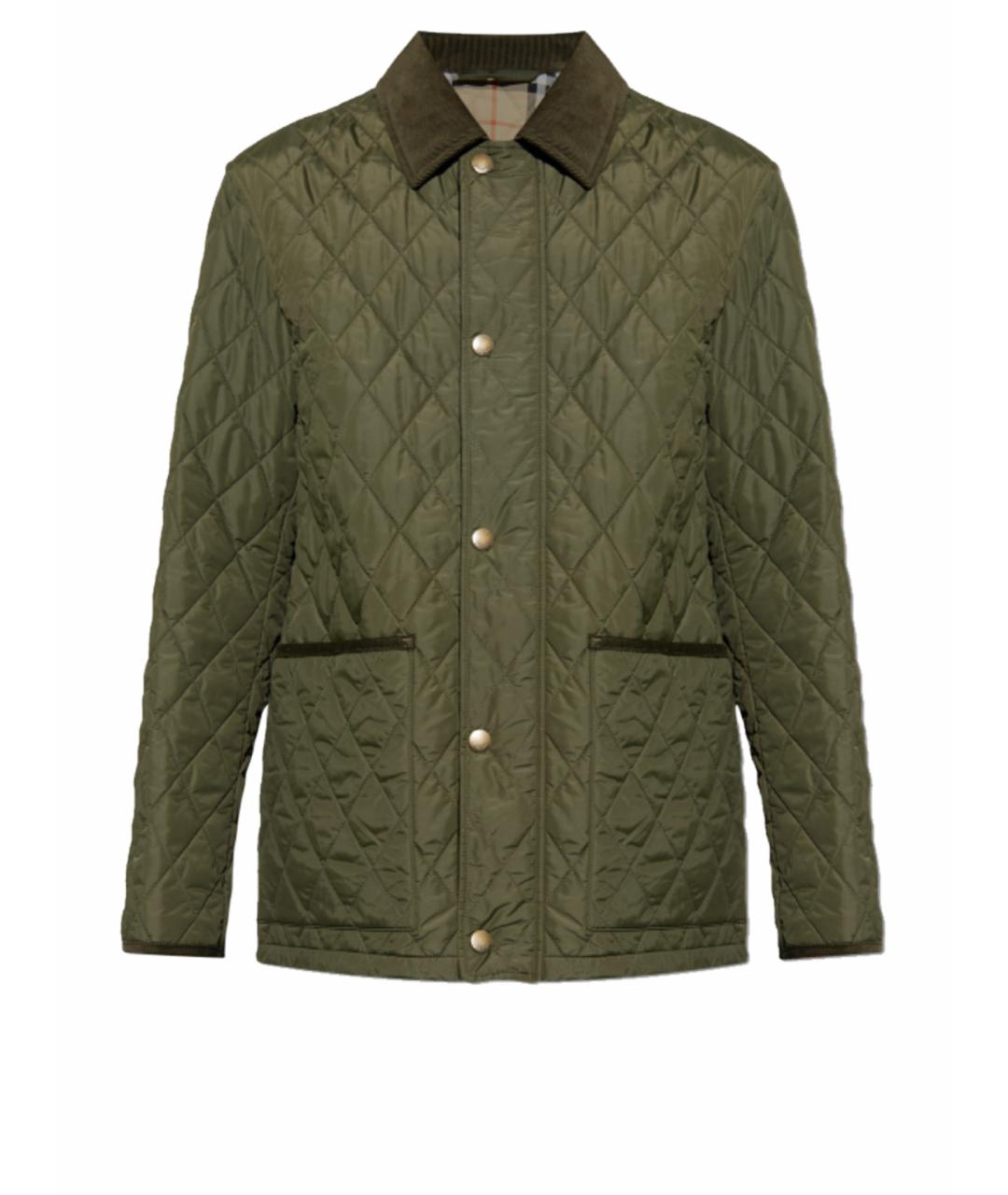 BURBERRY Хаки полиамидовая куртка, фото 1