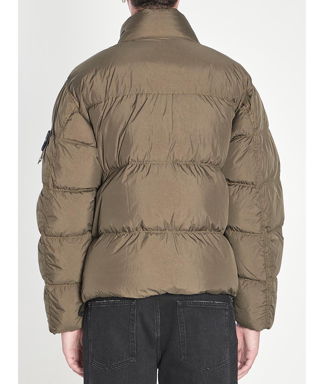 STONE ISLAND Хаки полиамидовая куртка, фото 4