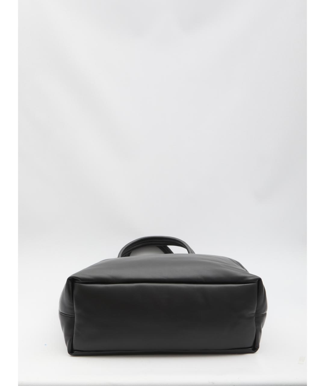 SAINT LAURENT Черная кожаная сумка тоут, фото 4