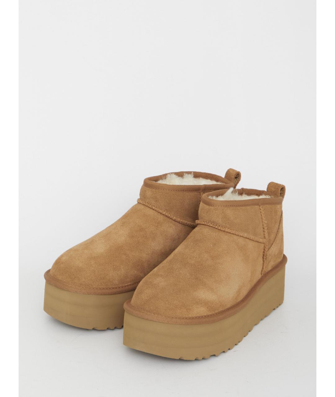 UGG AUSTRALIA Коричневые замшевые ботинки, фото 5