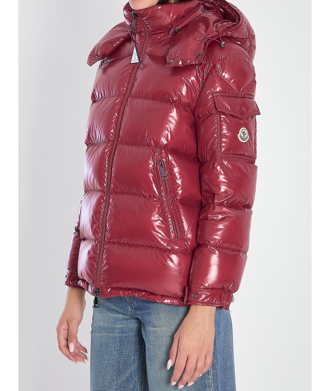 MONCLER Красная полиамидовая куртка, фото 3