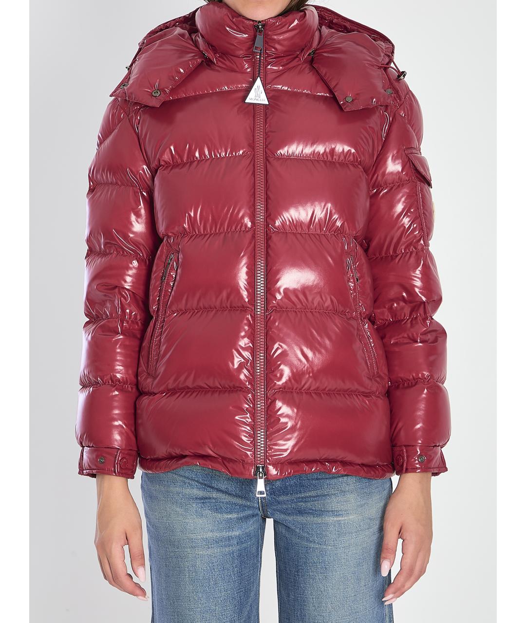 MONCLER Красная полиамидовая куртка, фото 2