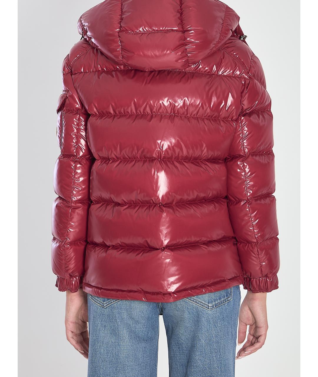 MONCLER Красная полиамидовая куртка, фото 5